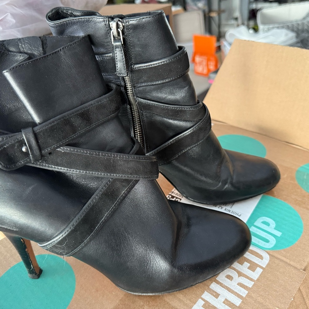 Cole Haan Black Ankle Booties with Stiletto Heel
